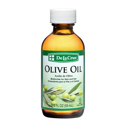 Pure Olive Oil - Natural Expeller Pressed Olive Oil for Hair and Skin - Lightweight Body Oil for Dry Skin 2 Fl Oz (1 Bottle)