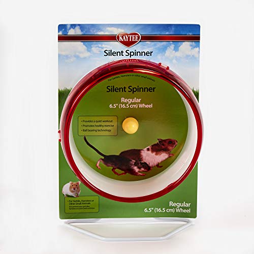 Silent Spinner Wheel For Pet Hamsters and Gerbils, Regular 6.5 Inch