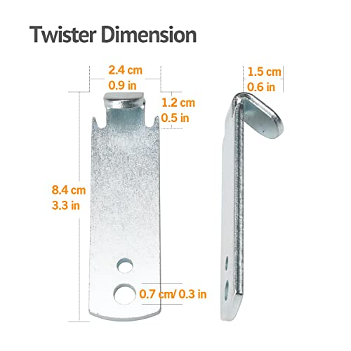 Fence Wire Twister for T Post Clips, Time Saver Barb Wire Fence Tools Easy to Use Strong Enough to Twist Any Fencing Wire (5 Pack)