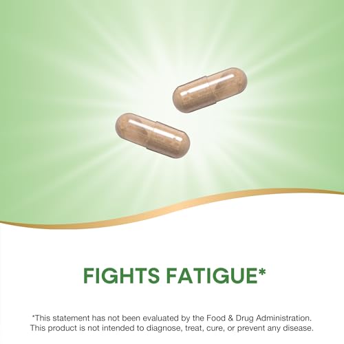 Nature's Way Asian Ginseng, Fights Fatigue*, 1,120mg Per 2-capsule Serving, Non-GMO Project Verified, Vegan, 100 Capsules (Packaging May Vary)