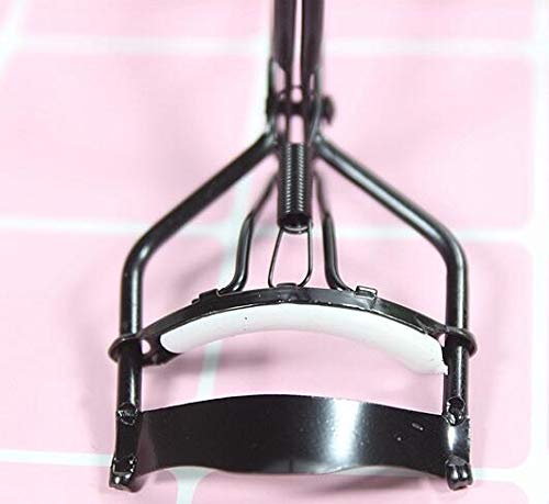 2PCS Female Black Stainless Steel Eyelash Curler Hair Curler Eyelash Curler PP Silicone Cushion Cosmetic Tool Eyelash Curler