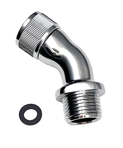 Shower Elbow Adapter for Shower Head 45°Angle G1/2 Male to Female Shower Head Extender Connector