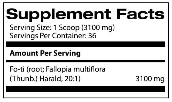 Fo-Ti Extract Powder (4oz/114g) (He Shou Wu) - 20:1 Concentrated Extract, Prepared