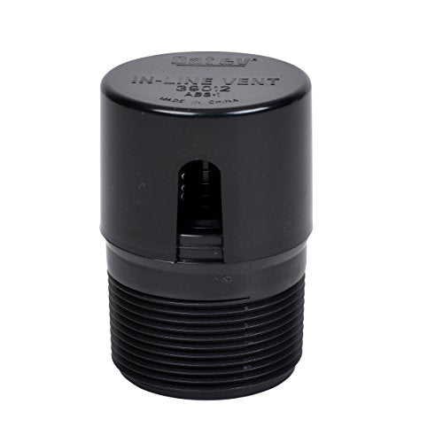 39012 1.5 in. NPT ABS in-Line Vent, Black