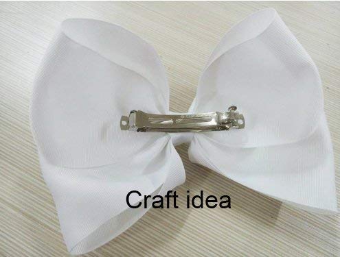 50 Pack French Barrette 3-3/16-Inch Hair Clips Fun Craft Beading Project, 80mm, Silver Tone