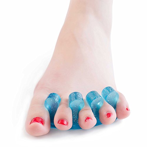 DR. JK- ToePal Gel Toe Separator, 2 Pairs, Toe Spacers, Toe Straightener, Hammer Toe Straightener, Toe Spreader, Toe Stretcher, Toe Corrector for Women and Men, Bunion Corrector