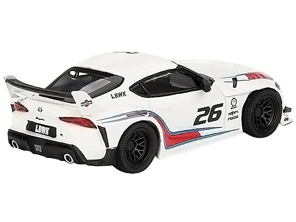 GR Supra LB Works 26 White Martini Racing Limited Edition to 3600 Pieces Worldwide 1/64 Diecast Model Car by True