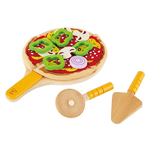 Homemade Wooden Pizza Play Kitchen Food Set and Accessories Multicolor, 3 years and up