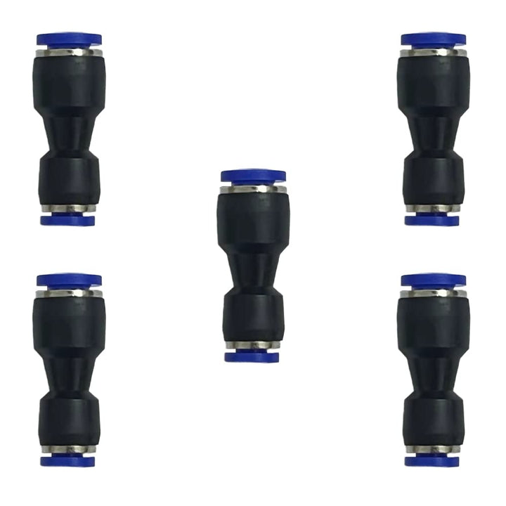 zjxed 1/4 OD x 1/8 OD Pneumatic quick Connector Push to Connect fittings Straight reducer Union/Coupler (Pack of 5)