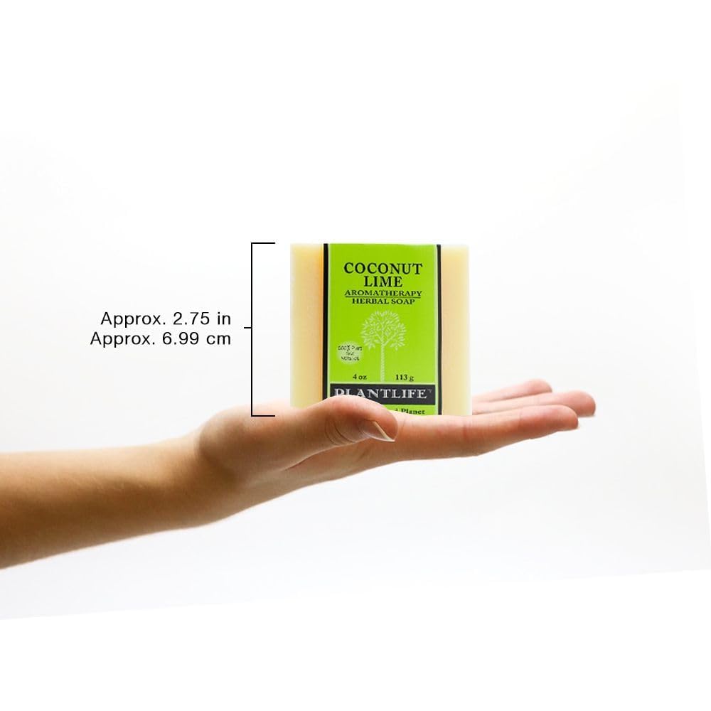 Coconut Lime 100% Pure & Natural Aromatherapy Herbal Soap- 4 oz (113g)