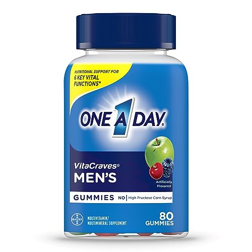 Men’s Multivitamin Gummies, Multivitamin for Men with Vitamin A, C, D, E, Calcium & More To Support Healthy Muscle Function, Gummies, 80 Count