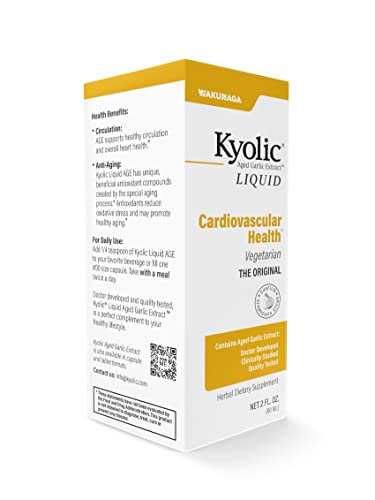 Aged Garlic Extract Liquid, Vegetarian Cardiovascular, 2 Ounces (Packaging May Vary)