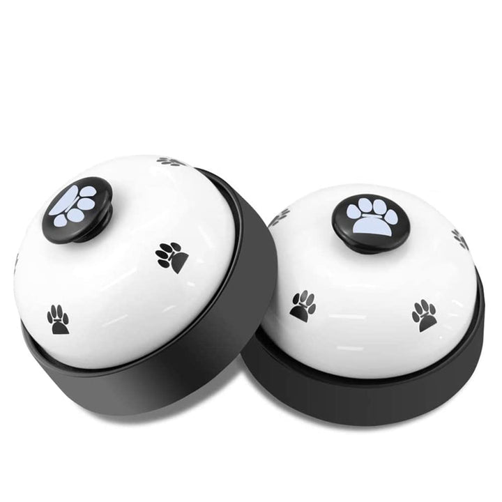 Dog Training Bell, Set of 2 Dog Puppy Pet Potty Training Bells, Dog Cat Door Bell Tell Bell with Non-Skid Rubber Base 2 Pack White