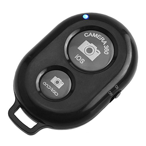 Wireless Bluetooth Camera Shutter Remote Control Clicker for Smartphones - Create Amazing Photos and Selfies - Compatible with All iOS and Android Devices with Bluetooth/Including Wrist Strap