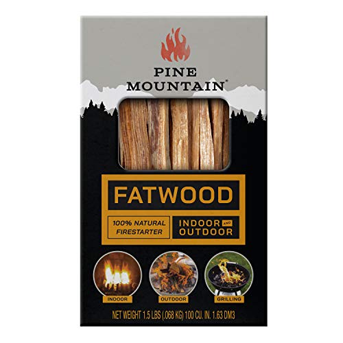 , Fatwood StarterStikk, Natural Firestarting Sticks for Campfire, Fireplace, Wood Stove, Fire Pit, Indoor & Outdoor Use, 1.5 Pound