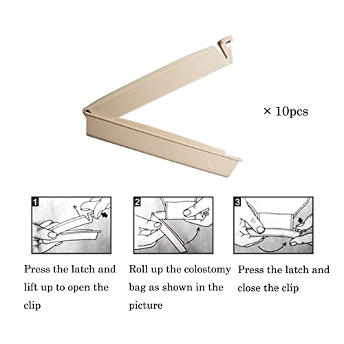 Ostomy Supplies Drainable Pouch Sealing Clamp Set Colostomy Bag Clips Tail Closure 10pcs