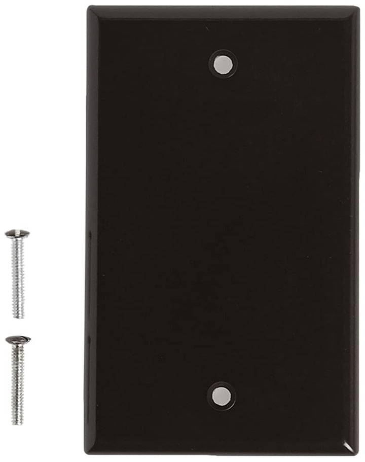 85014 1-Gang No Device Blank Wallplate, Standard Size, Thermoset, Box Mount, Brown