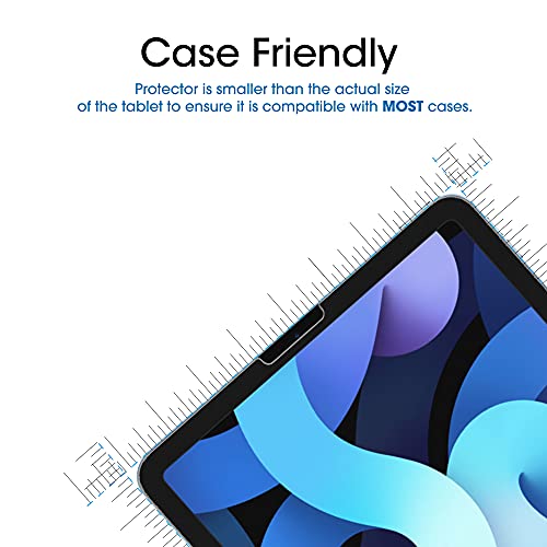 amFilm Screen Protector Compatible with iPad Air 5/Air 4/iPad Pro 11, Ultra Sensitive, Face ID & Apple Pencil Compatible, Tempered Glass, 2 Pack