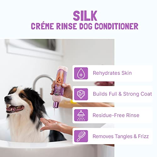 Bio-Groom Silk Creme Rinse Dog Conditioner - Conditioner for Dogs, Puppy Conditioner, Dog Conditioner Detangler, Dog Hair Conditioner - 12 Fl Oz 1-Pack