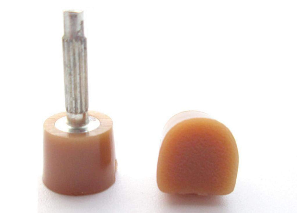 6 Pairs 8 mm 9 mm 10 mm U Shaped Non-Slip Tip High Heel Cap Shoe Repair Protectors Replacement Dowels Pads Cups(Beige)