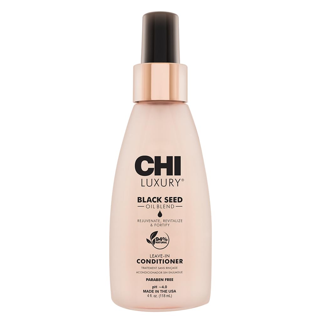 Luxury Black Seed Oil Leave-In Conditioner, Moisturizing Treatment To Strengthen Hair, Thermal Protectant, Sulfate, Paraben & Gluten-Free, 4 Oz