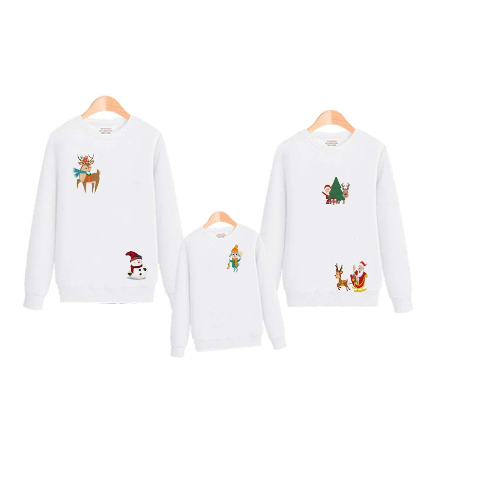 XMAS Patches Christmas Heat Transfer Iron on Appliques for Jackets T-Shirt Jeans Pillow Backpacks Clothes Decorations Sticker with Santa Claus Snowman Elk Animals Candies Trees Design 4PCS Party Favor