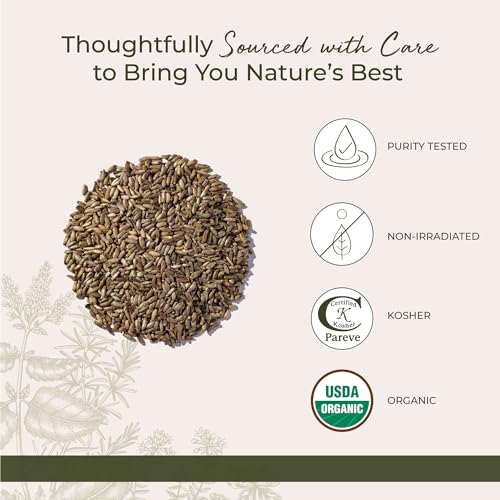 Organic Milk Thistle Seed Whole - Loose Leaf Milk Thistle for Tea & Cooking, Mix in Juice, Add to Smoothies, Oatmeal, & Yogurt, Certified Kosher, Non-GMO - Bulk 1 lb Bag