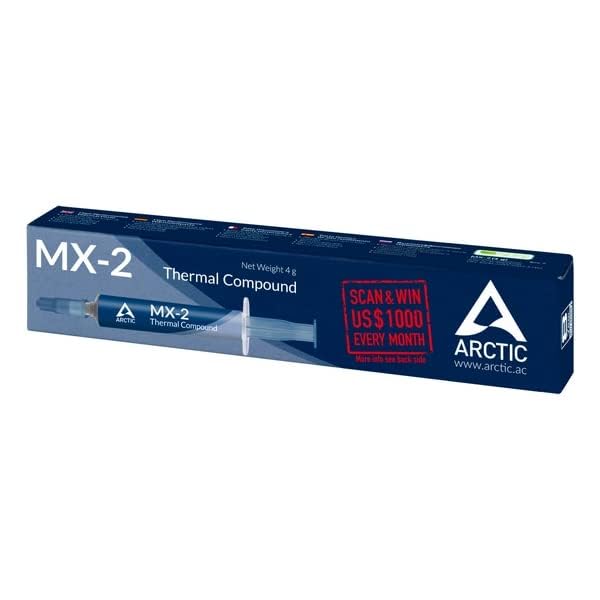 MX-2 (4 g) - Performance Thermal Paste for All Processors (CPU, GPU - PC, PS4, Xbox), high Thermal Conductivity, Safe Application, Non-Conductive, Non-capacitive