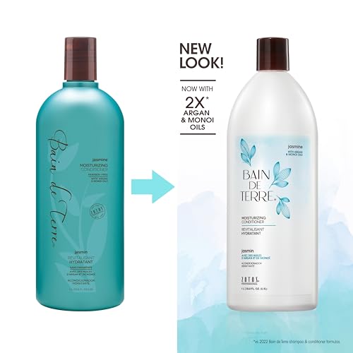 Jasmine Moisturizing Conditioner, Rich Hydration for Dry Hair, with Argan & Monoi Oils, Paraben-Free, Color-Safe, Vegan, 33.8 Fl Oz