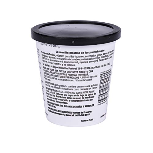 Hercules 14 oz. Superior Grade, 14 Ounce, Tan 25101 Sta Put 14-Ounce Plumbers Putty, Color