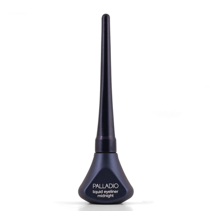 Liquid Eyeliner, Highly Pigmented and Waterproof Eyeliner, For Intense Eye Definition, Smear-proof Eyeliner Liquid, Includes Easy Grip Wand and Felt Tip Eyeliner Applicator, Midnight