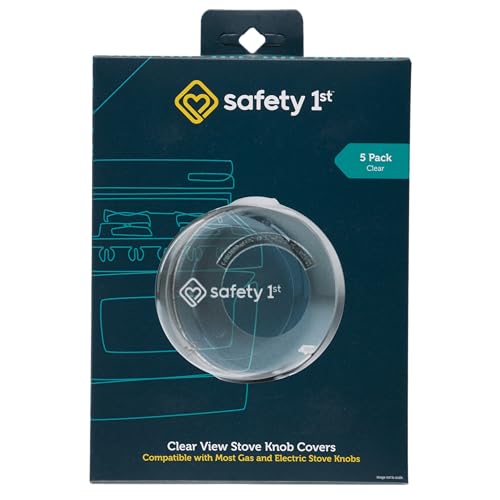 Child Proof Clear View Stove Knob Covers (Set of 5)