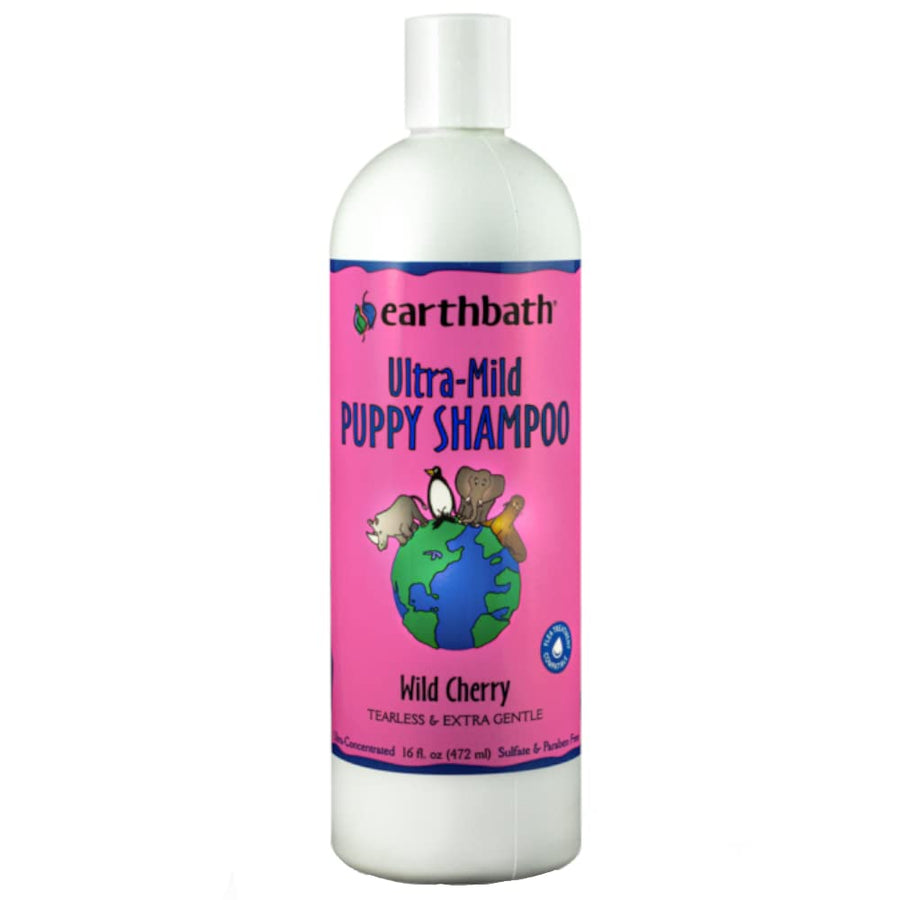 , Ultra-Mild Wild Cherry Puppy Shampoo - Extra Gentle & Tearless Dog Shampoo, Made in USA, Deodorizing Dog Wash, Cruelty Free Puppy Supplies, Shampoo for Smelly Dogs - 16 Oz (1 Pack)