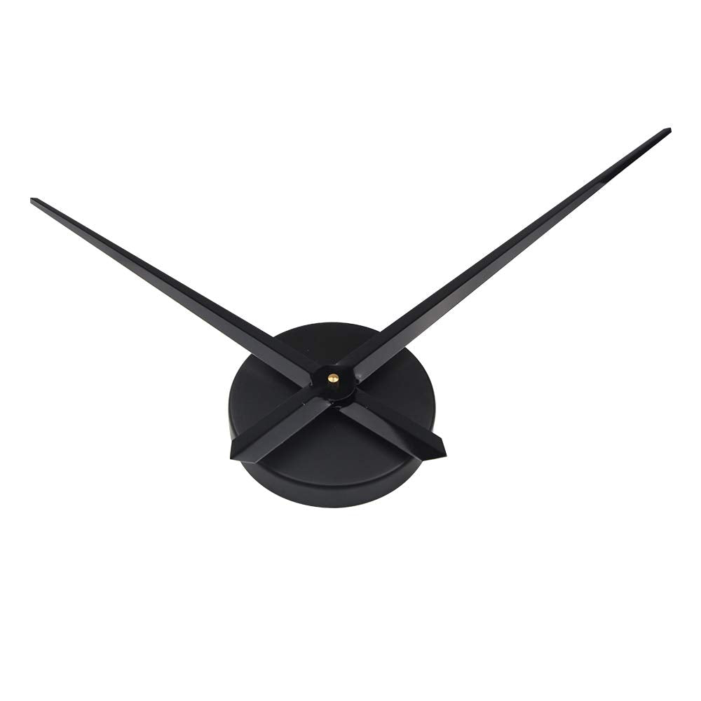 3D Clock Hands, Large Clock Needles Quartz Movement, Wall Clock Mechanism Kit, DIY Parts Replacement (Black-T42B)