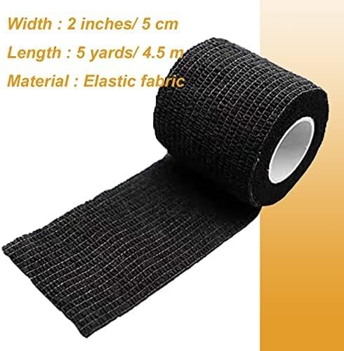 Self Adhesive Tape - 24Pack 2” x 5 Yards Self-Adherent Cohesive Tape Tattoo Grip Wrap Cover Strong Sports Tape, Mix Color Self-Adhesive Bandage Rolls Athletic Tape