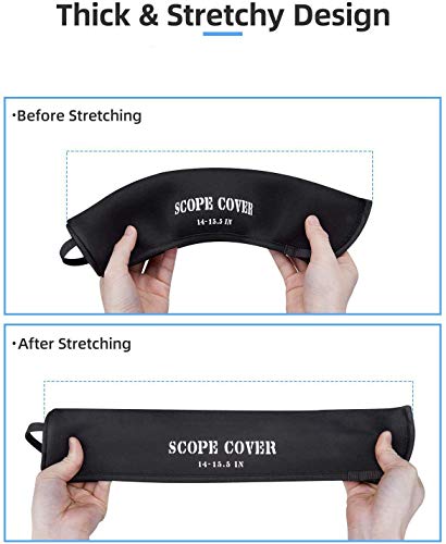 Scope Covers Neoprene Optics Lens Cover 12Inch-14 Inch Black