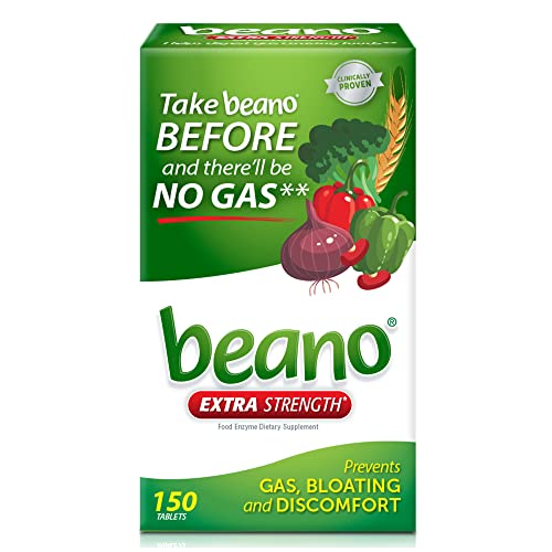 Food Enzyme Dietary Supplement | Help Digest Gas-Causing Foods | 150 Tablets