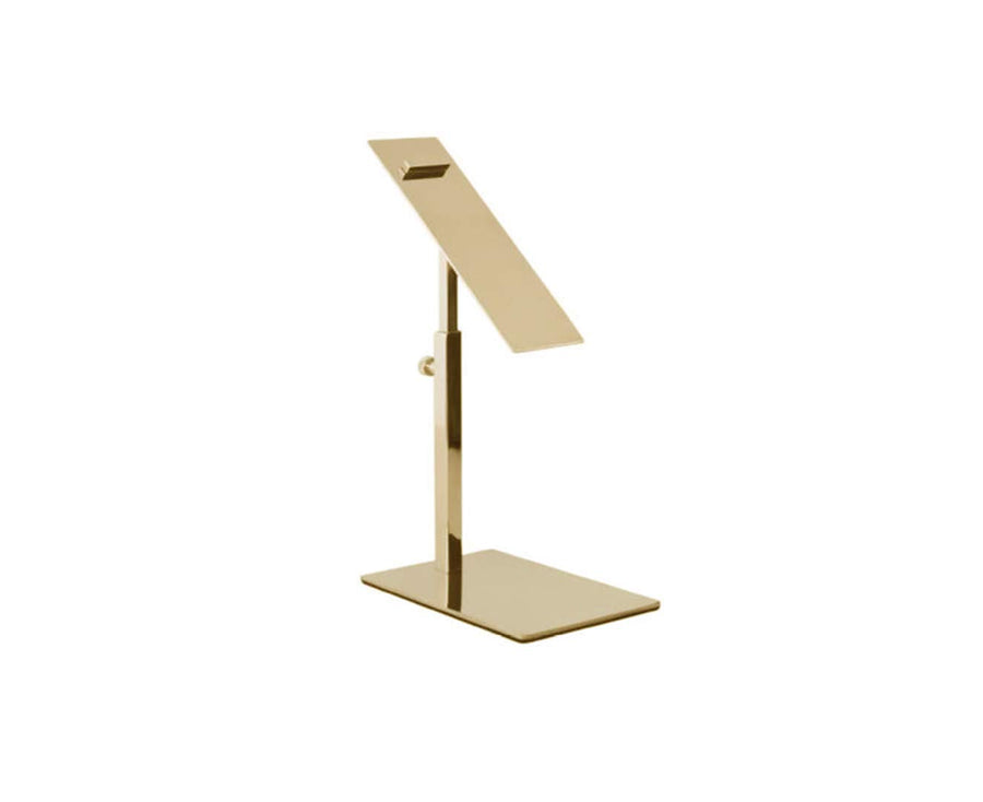 1 pcs Modern Gold Polished Shoe Riser Sandal Shoe Store Metal Shoe Display Stand Rack Stand Adjustable Height (Gold)