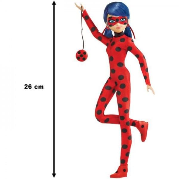 Miraculous Ladybug and Cat Noir Toys Ladybug Fashion Doll | Articulated 26cm Ladybug Doll with Accessories Kwami | Marinette Superhero Ladybug Figurine Dolls Range