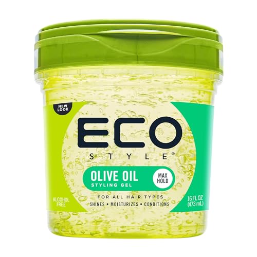 ECOCO Style Gel Olive Oil-100% Pure Olive Oil-Adds Shine And Tames Split Ends-Weightless Style-Nourishes And Repairs-Adds Moisture To The Scalp-Superior Hold-Healthy Shine-16 Oz
