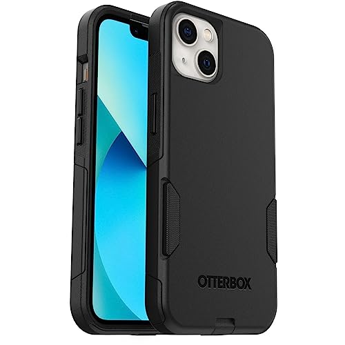 iPhone 13 (ONLY) Commuter Series Case - Black, Slim & Tough, Pocket-Friendly, with Port Protection