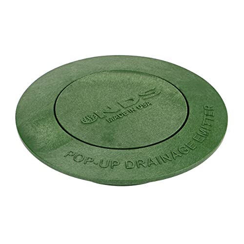 420C Pop-Up Drainage Emitter, for 3-Inch & 4-Inch Drain Fittings, Works with Drainage Systems Including Catch Basins, Green Plastic