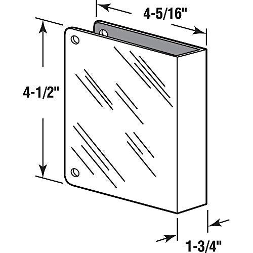 Prime-Line MP9492 Stainless Steel Blank Lock and Door Reinforcement Plate for 1-3/4 in. Thick Doors, Stainless Steel Finish (Single Pack)
