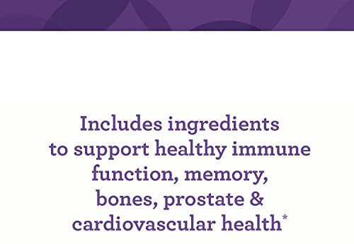 Men’s 55+ Multivitamin - Daily Multivitamin for Men 55 and Over - with B Vitamins - Vegetarian, Non-GMO, Kosher, and Gluten-Free - 120 Tablets (60 Servings)