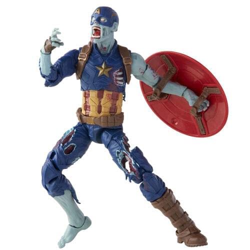 Avengers Legends Series 6-inch Scale Action Figure Toy Zombie Captain America, Premium Design, 1 Figure, and 1 Accessory
