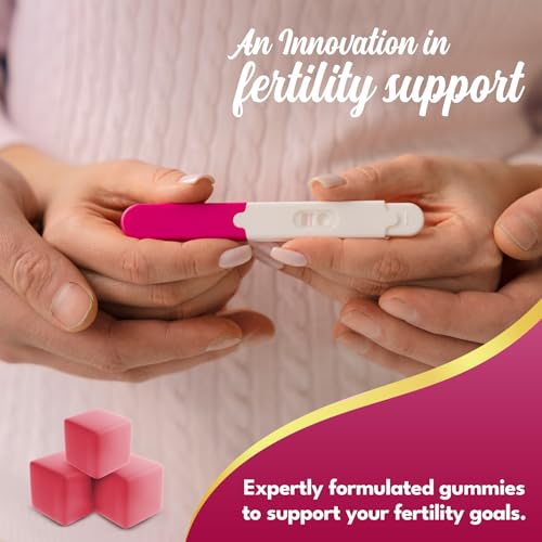 Women's Fertility Support | Conception Vitamin Complex Folic Acid, Zinc Myo Inositol ashwagandha Folate Gluten Free + Non-GMO | 45 Day Supply Fertility Supplement 90 Gummies Flavor Cherry