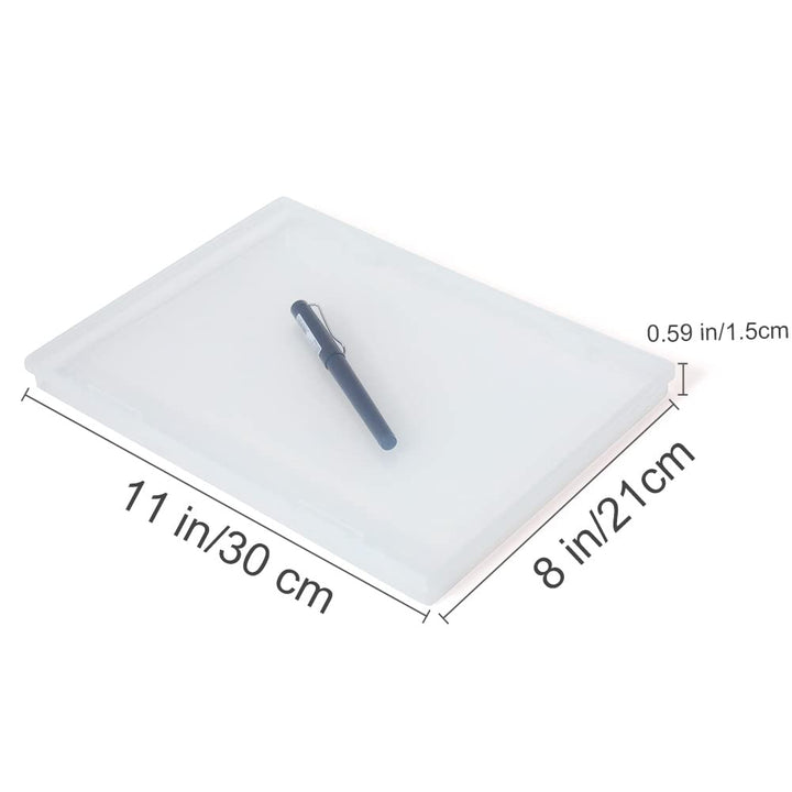 2 PCS - Clear A4 File Box Clear Plastic Paper Organizer Transparent Plastic Case Document Box Paper Protector Desk Paper Organizers Case Office Supplies Holder Storage Magazine Organizer