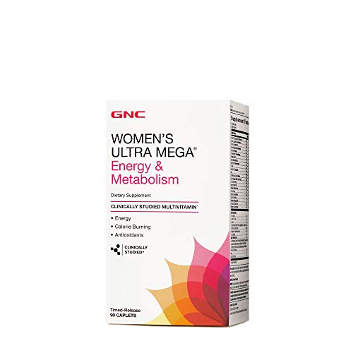 Womens Ultra Mega Energy and Metabolism Multivitamin for Women, 90 Count, for Increased Energy, Metablism, and Calorie Burning