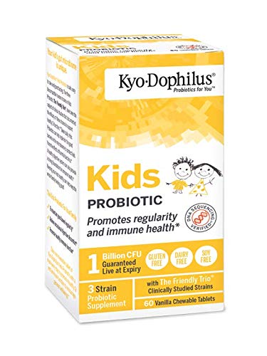 Kyo-Dophilius Kids Probiotic, Promotes Regularity and Immune Health*, 60 tablets (Packaging may vary)