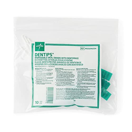 MEDLINE MDS096504 MDS096504H DenTips Oral Swabsticks (Pack of 10)